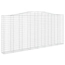vidaXL 3 db íves horganyzott vas gabion kosár 200x30x180/200 cm