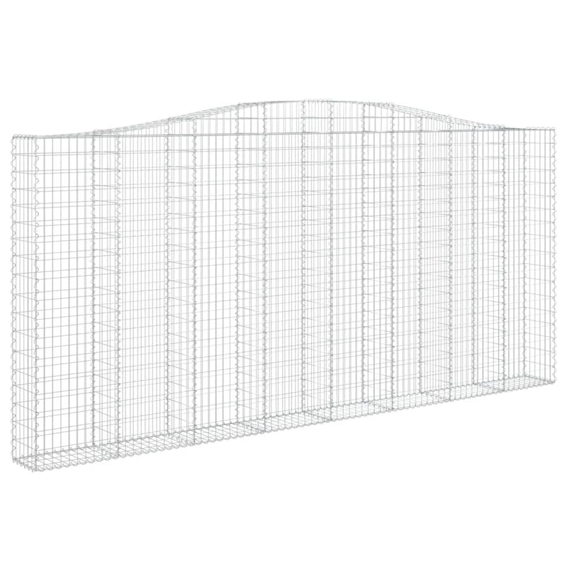 vidaXL 3 db íves horganyzott vas gabion kosár 200x30x180/200 cm
