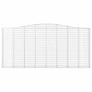 vidaXL 3 db íves horganyzott vas gabion kosár 200x30x180/200 cm