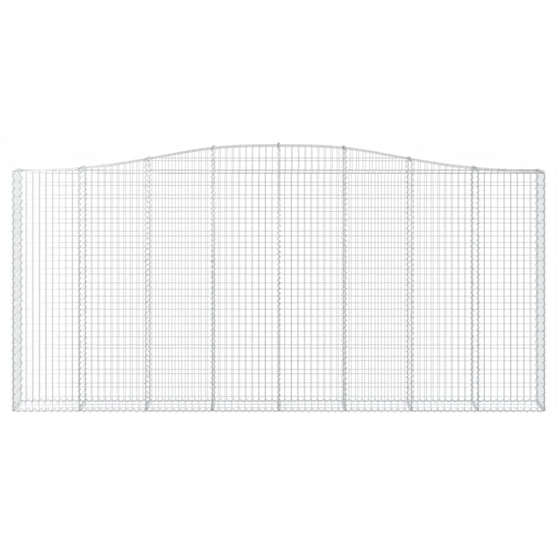 vidaXL 3 db íves horganyzott vas gabion kosár 200x30x180/200 cm