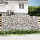 vidaXL 3 db íves horganyzott vas gabion kosár 200x30x180/200 cm