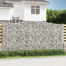 vidaXL 2 db íves horganyzott vas gabion kosár 400x30x200/220 cm