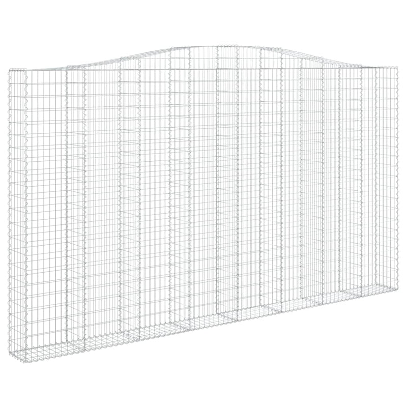 vidaXL 6 db íves horganyzott vas gabion kosár 400x30x220/240 cm