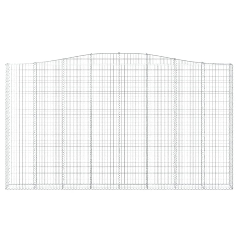 vidaXL 6 db íves horganyzott vas gabion kosár 400x30x220/240 cm