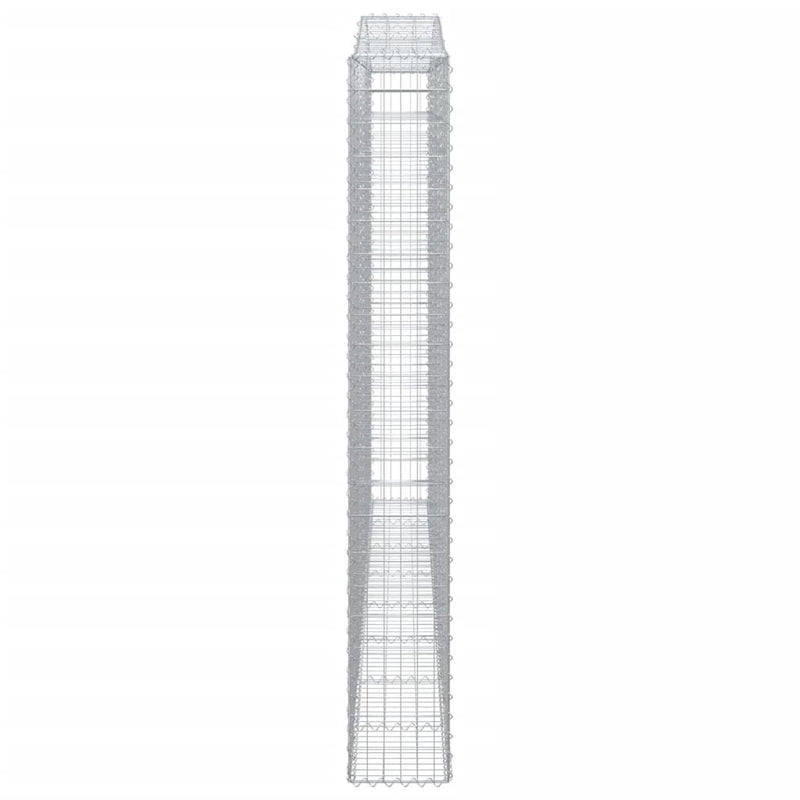 vidaXL 6 db íves horganyzott vas gabion kosár 400x30x220/240 cm
