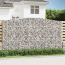 vidaXL 6 db íves horganyzott vas gabion kosár 400x30x220/240 cm