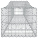 vidaXL 2 db íves horganyzott vas gabion kosár 400x50x40/60 cm