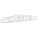 vidaXL 3 db íves horganyzott vas gabion kosár 400x50x40/60 cm