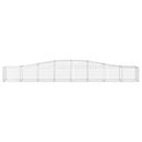 vidaXL 3 db íves horganyzott vas gabion kosár 400x50x40/60 cm