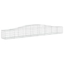 vidaXL 4 db íves horganyzott vas gabion kosár 400x50x40/60 cm