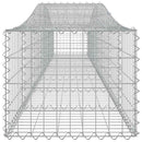 vidaXL 4 db íves horganyzott vas gabion kosár 400x50x40/60 cm