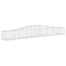 vidaXL 5 db íves horganyzott vas gabion kosár 400x50x40/60 cm