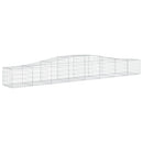 vidaXL 7 db íves horganyzott vas gabion kosár 400x50x40/60 cm