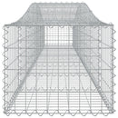 vidaXL 7 db íves horganyzott vas gabion kosár 400x50x40/60 cm
