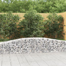 vidaXL 8 db íves horganyzott vas gabion kosár 400x50x40/60 cm