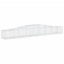 vidaXL 9 db íves horganyzott vas gabion kosár 400x50x40/60 cm