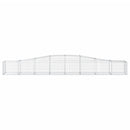vidaXL 10 db íves horganyzott vas gabion kosár 400x50x40/60 cm
