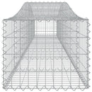 vidaXL 10 db íves horganyzott vas gabion kosár 400x50x40/60 cm