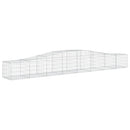 vidaXL 15 db íves horganyzott vas gabion kosár 400x50x40/60 cm