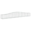 vidaXL 20 db íves horganyzott vas gabion kosár 400x50x40/60 cm