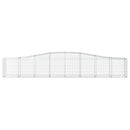 vidaXL 2 db íves horganyzott vas gabion kosár 400x50x60/80 cm
