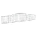 vidaXL 3 db íves horganyzott vas gabion kosár 400x50x60/80 cm