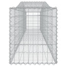 vidaXL 5 db íves horganyzott vas gabion kosár 400x50x60/80 cm