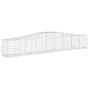 vidaXL 8 db íves horganyzott vas gabion kosár 400x50x60/80 cm