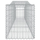 vidaXL 8 db íves horganyzott vas gabion kosár 400x50x60/80 cm