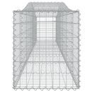 vidaXL 9 db íves horganyzott vas gabion kosár 400x50x60/80 cm