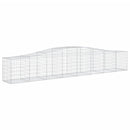 vidaXL 10 db íves horganyzott vas gabion kosár 400x50x60/80 cm