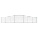 vidaXL 15 db íves horganyzott vas gabion kosár 400x50x60/80 cm