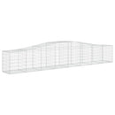 vidaXL 20 db íves horganyzott vas gabion kosár 400x50x60/80 cm
