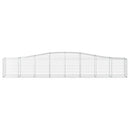 vidaXL 20 db íves horganyzott vas gabion kosár 400x50x60/80 cm