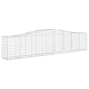 vidaXL 3 db íves horganyzott vas gabion kosár 400x50x80/100 cm