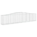 vidaXL 5 db íves horganyzott vas gabion kosár 400x50x80/100 cm