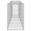 vidaXL 7 db íves horganyzott vas gabion kosár 400x50x80/100 cm