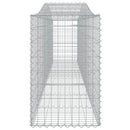 vidaXL 9 db íves horganyzott vas gabion kosár 400x50x80/100 cm