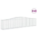 vidaXL 10 db íves horganyzott vas gabion kosár 400x50x80/100 cm
