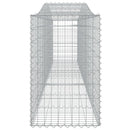 vidaXL 15 db íves horganyzott vas gabion kosár 400x50x80/100 cm