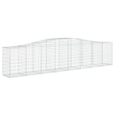 vidaXL 20 db íves horganyzott vas gabion kosár 400x50x80/100 cm