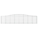 vidaXL 20 db íves horganyzott vas gabion kosár 400x50x80/100 cm