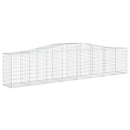 vidaXL 25 db íves horganyzott vas gabion kosár 400x50x80/100 cm