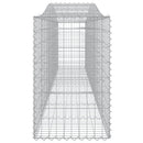 vidaXL 25 db íves horganyzott vas gabion kosár 400x50x80/100 cm