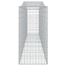 vidaXL 2 db íves horganyzott vas gabion kosár 400x50x100/120 cm