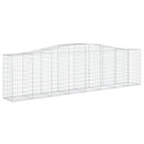 vidaXL 4 db íves horganyzott vas gabion kosár 400x50x100/120 cm