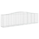 vidaXL 5 db íves horganyzott vas gabion kosár 400x50x100/120 cm