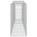 vidaXL 5 db íves horganyzott vas gabion kosár 400x50x100/120 cm
