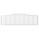 vidaXL 6 db íves horganyzott vas gabion kosár 400x50x100/120 cm