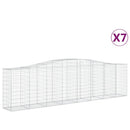 vidaXL 7 db íves horganyzott vas gabion kosár 400x50x100/120 cm
